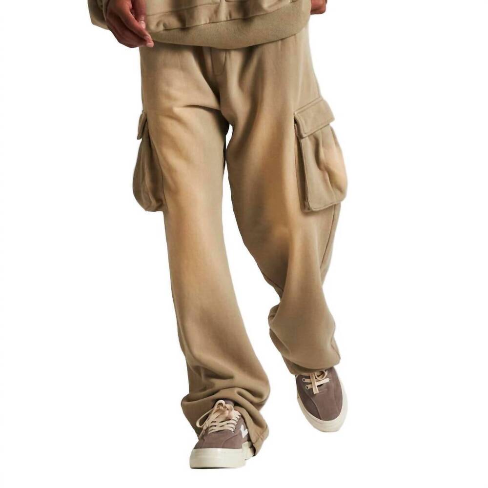 NEW EMBELLISH men's official cargo sweatpant in beige